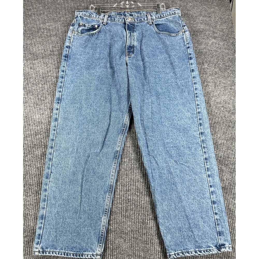 Vintage Polo‎ Ralph Lauren Jeans Mens 38x30 Blue Denim Baggy Wide Leg Loose Fit